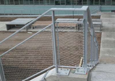 Trap hekwerk meet RVS staalkabelnetten maaswijdte 40 mm