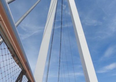 Snelle fietsverbinding Dafne Schippersbrug met RVS staalkabelnetten