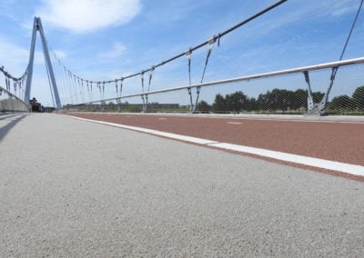 Overgooibeveiliging Dafne Schippersbrug, uitgevoerd door Hans Jansen Staalkabels